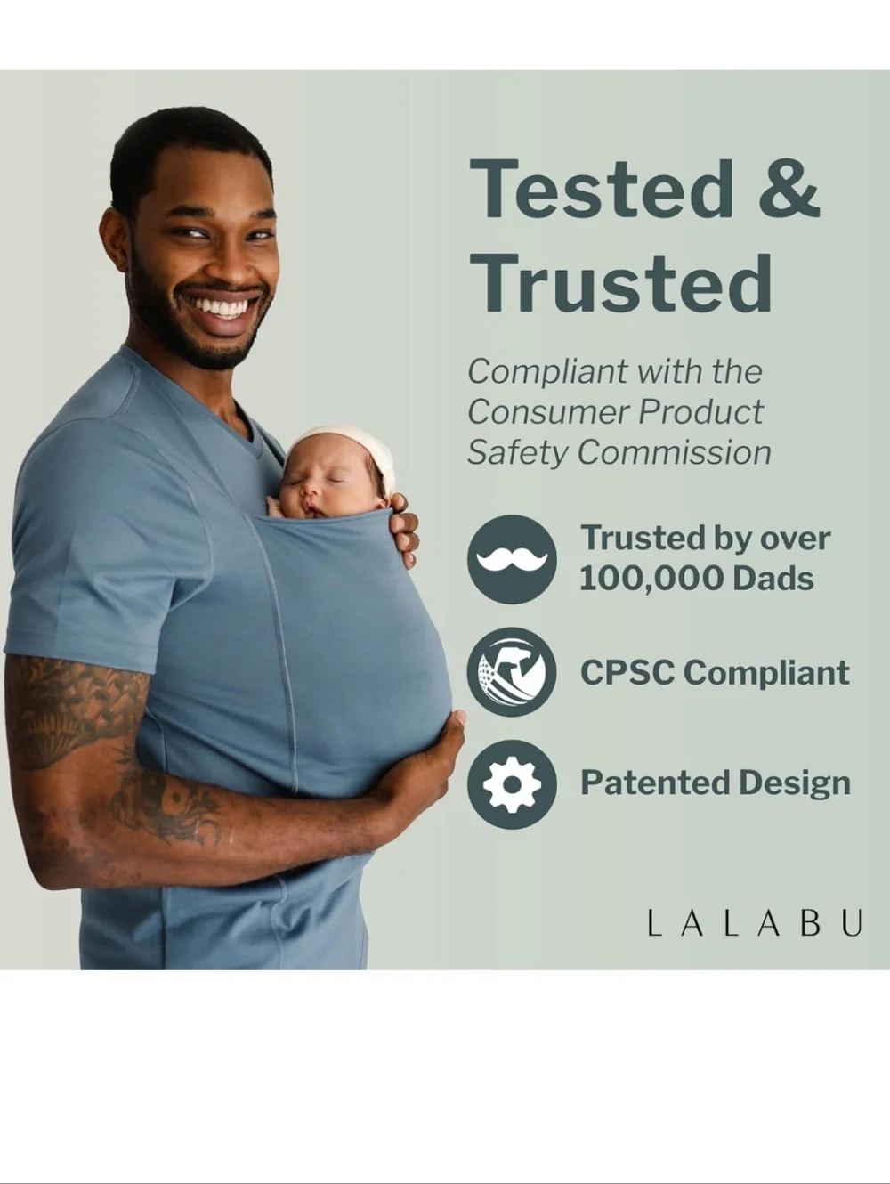 Lalabu Dad Shirt 2XL Heather Gray NWT - Picture 4 of 12